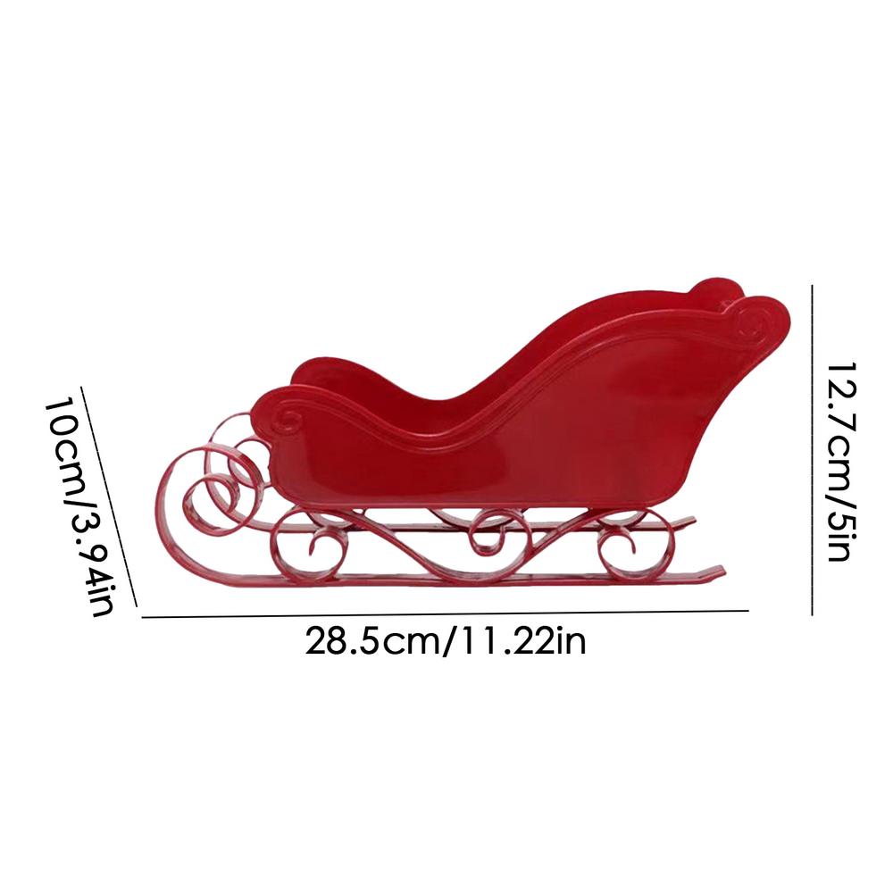 Home Christmas Sleigh Decor Party Theme Decoration Santa Sleigh Decoration Sleigh Sculpture Winter Decor Hanging toy gifts