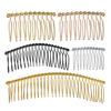 6pcs 10/15/20/30 Teeth DIY Metal Hair Comb Claw Hairpins Black/Rhodium For Wedding Jewelry Making Findings Components Comb