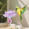 Bird Spinner Toys 360-degree Rotating Pet Enrichment Supplies Colorful Parakeet Toys Wheel For Macaws Lovebird Conures
