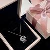 925 Silver Ruyi Peace Lock Necklace , Traditional Chinese Style Movable Pendant , Simple Elegant Clavicle Chain for Wome