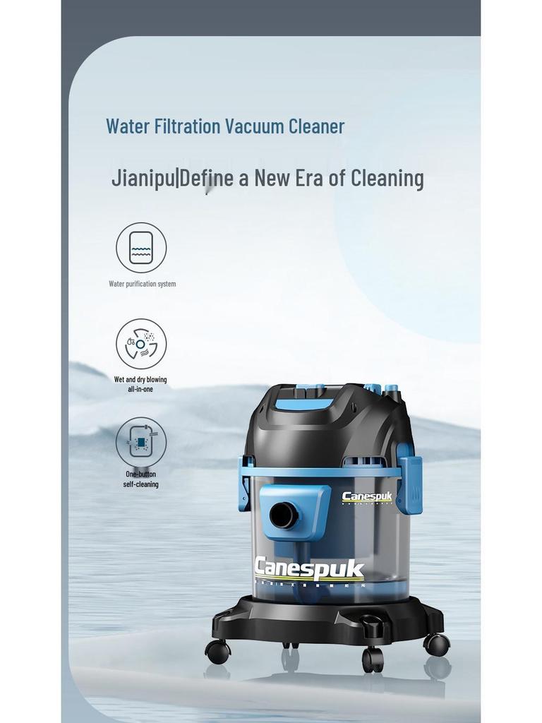 25L High-Power Wet/Dry Vacuum Cleaner with Blower for Indoor and Car Use