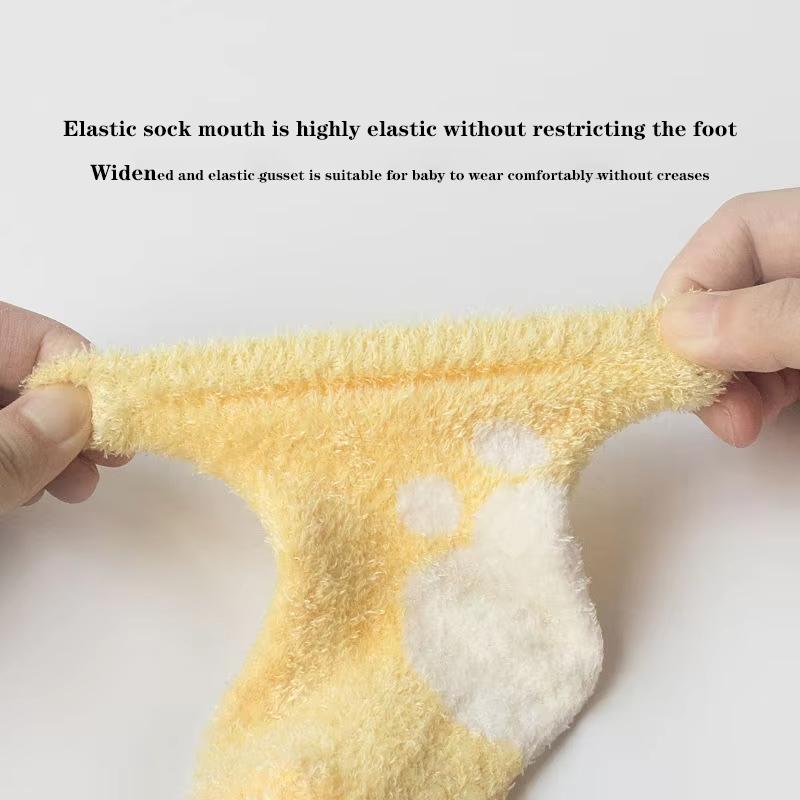 Winter Plush Kids Middle Tube Socks Causal Warm Toddler Baby Coral Velvet Socks Infant Boys Girls Socks