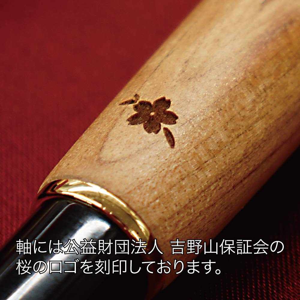 Kuretake Brush Yume Fountain Natural Senbonzakura Medium Pen, Ginga, Brush, Wood, Design, Nib, DAY140-62
