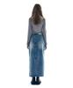 PLACE STUDIO Classic Vintage Washed Slit Long Denim Skirt [Light Blue]