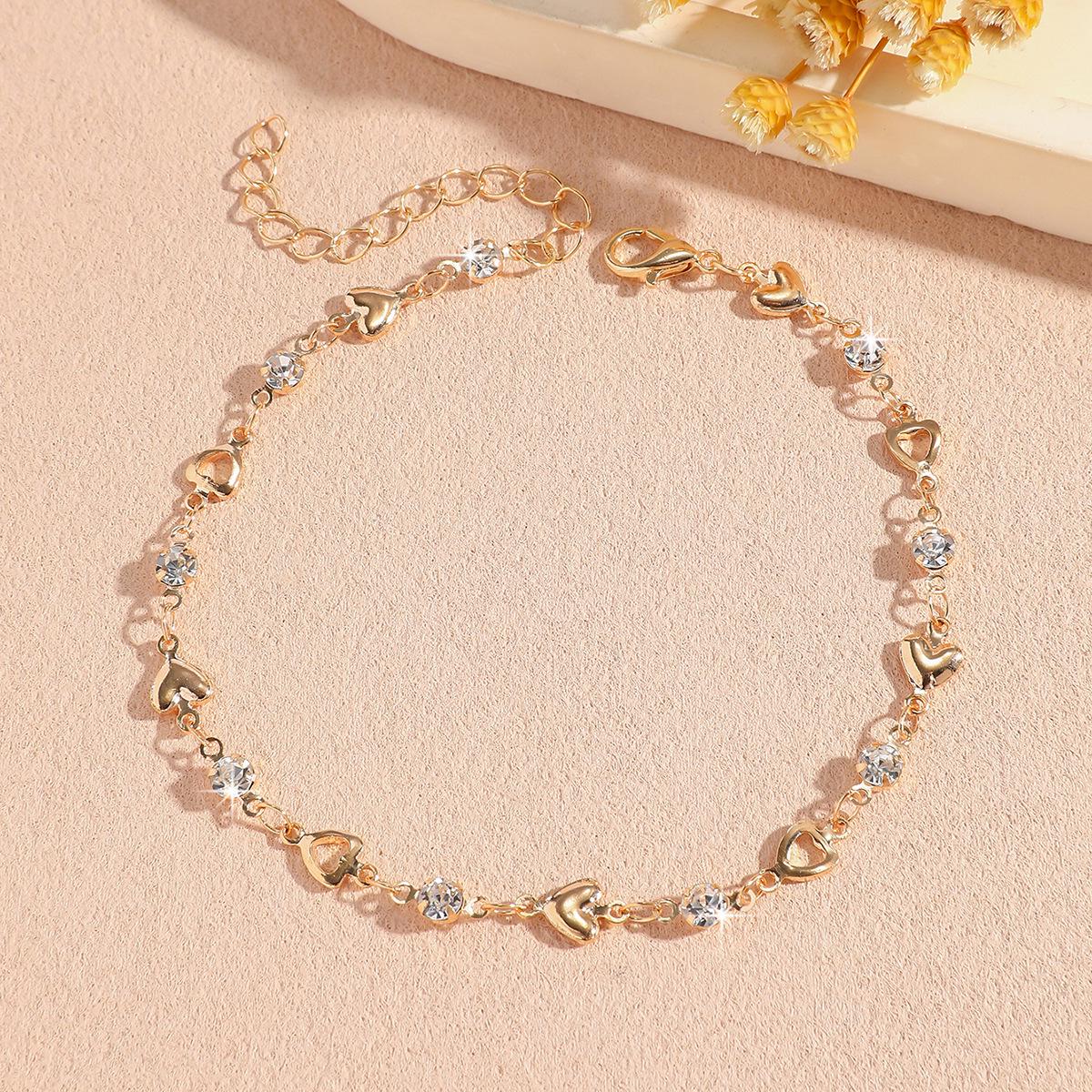 Luxury Heart Patchwork Beach Anklet for Women