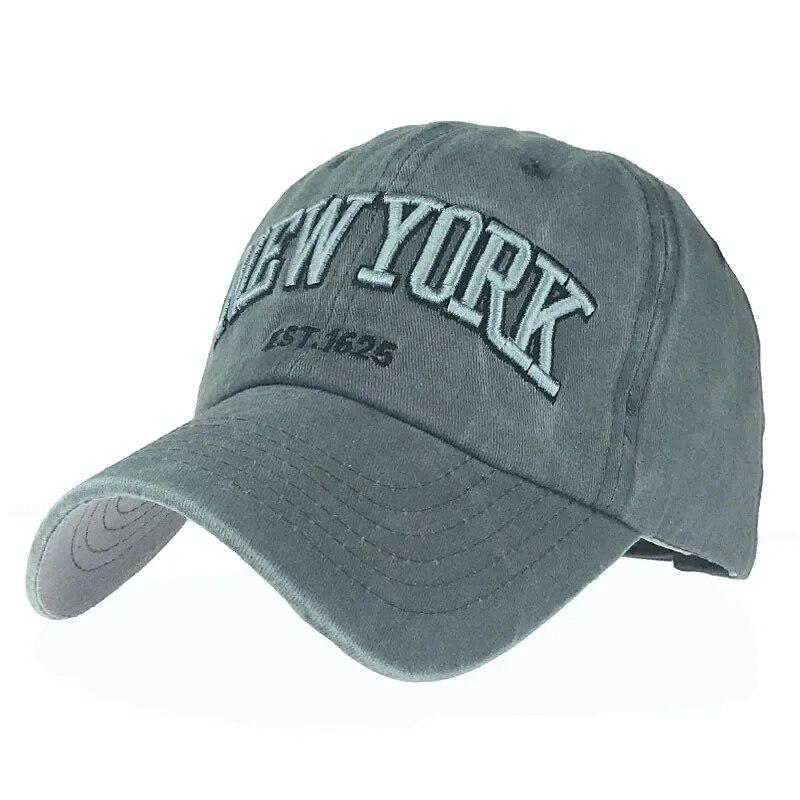 Hot Sale Hat New Spring And Autumn Washed Cloth Baseball Cap Embroidered Letters New York