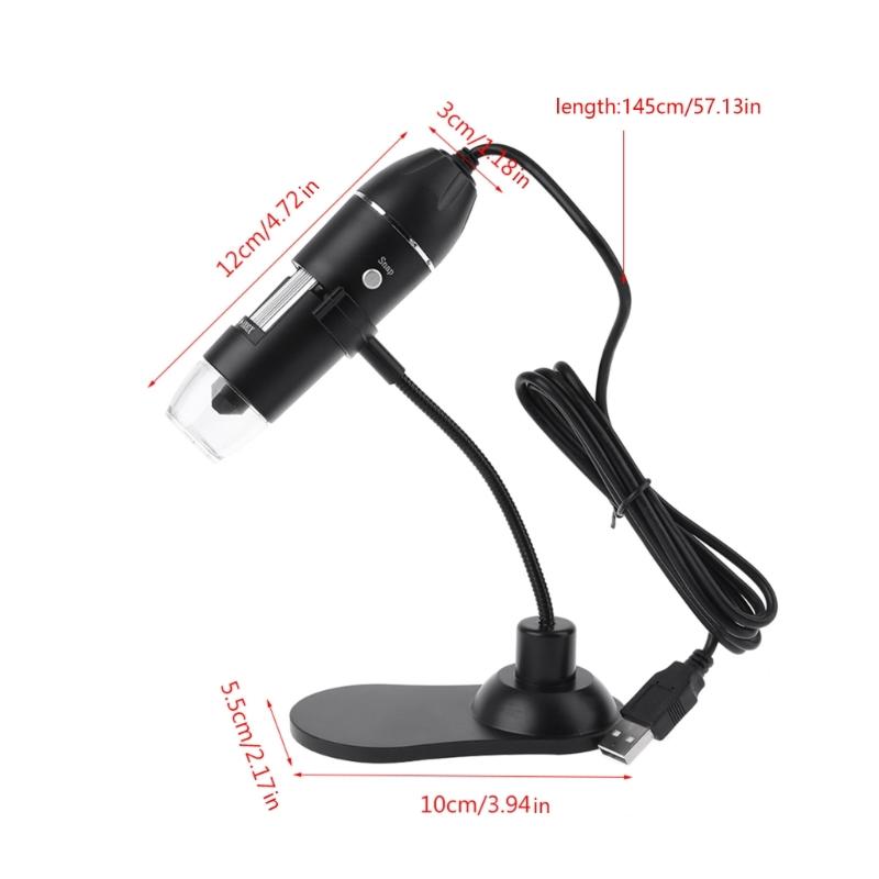 Digital Microscope Handheld USB for HD Inspection Camera 0-1000x Magnification with Adjustable Stand for Windows