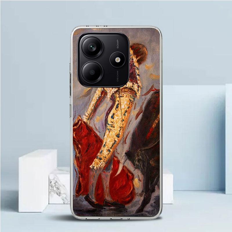 

Bullfight Bull Fighter Matador Soft Cover for Xiaomi Redmi Note 15 14 13 12 Pro Plus Phone Case 14S 11S 11T 11E 10S 10 4G Patter Redmi Note 14S
