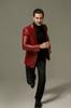 Real Lambskin Genuine Leather Stylish Business Formal Red Handmade Men Blazer