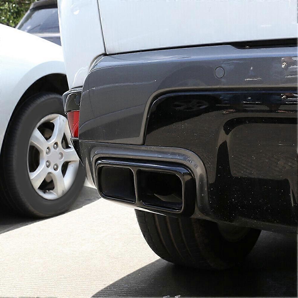 Car Tail Throat Trim for Land Rover Range Rover Sport 2018-2022 Exhaust Pipe Cover Tail Pipe Cover Trim Gloss Black