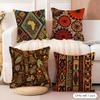 African Style Fabric Print Cushion Cover Pillowcase Ultra Soft Skin Friendly Fabric Cloud Like Comfort & Concealed Zipper
