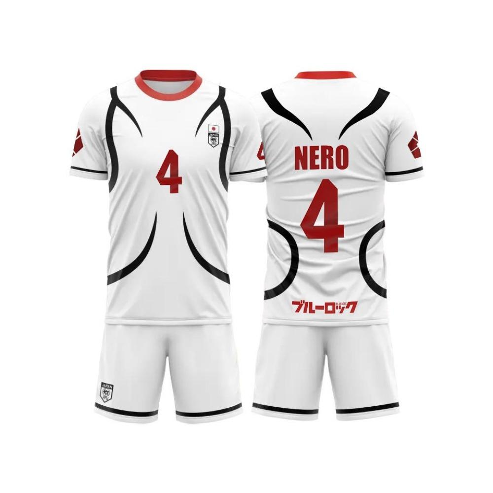 Horké Blue Lock Japonsko U20 Bílá Kreslená Anime Cosplay Pánské Obleky Dres Letní Dětský Set s Krátkým Rukávem Módní Dámské Sportovní Sety