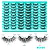 30 Pairs 6D Faux Mink Lashes Fluffy Soft Wispy Natural Eyelashes Extension Reusable Wholesale Female Makeup