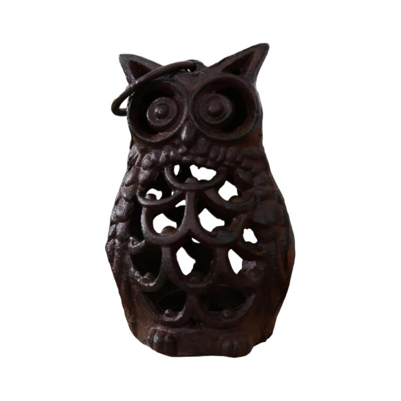 

Antique Owl Shape Candle Holders Decorative Accent With Cast Iron Construction Hanging Tealight Stand Home Party Decors 1