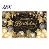 Polyester Birthday Banner Happy Backdrop, Party Photo Background Cloth for Celebration, Wrinkle-resistant Bunting Flag Decor Kids Women, Supplies