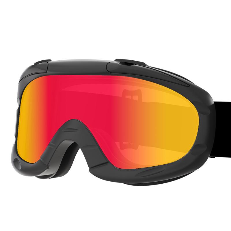 

Anlorr Children s ski goggles with double-layer lenses, mountaineering goggles for boys and girls, ski protective eyewear3-10Years Old Black Frame Red Film