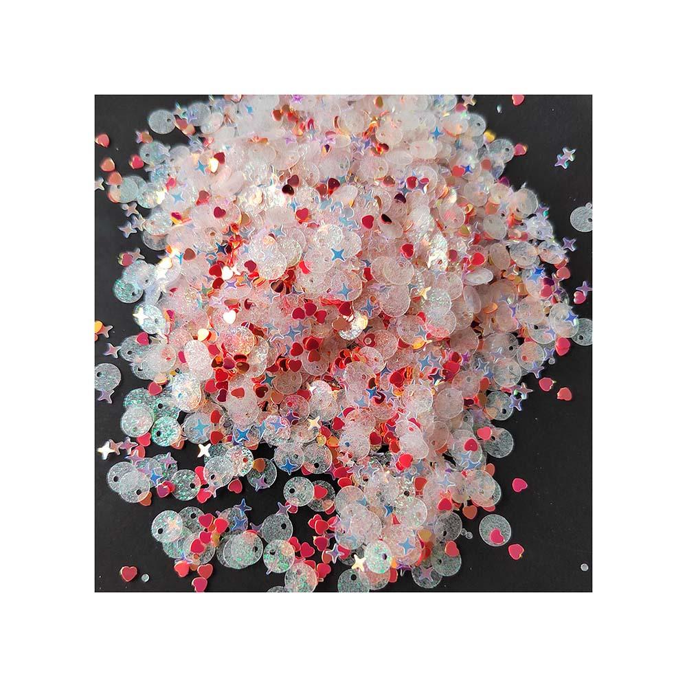 Sequin Glitter Mix Star Heart Dot Shaped Colorful Loose Sequins for Shaker Card NailArt Scrapbook Decoration Makeup Confetti