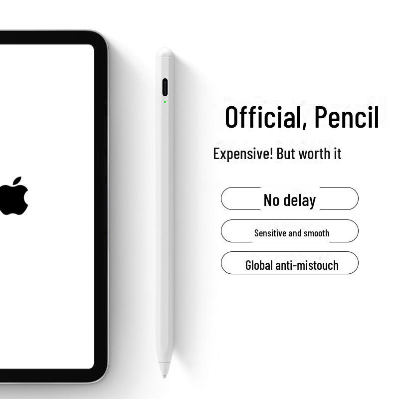 Jiletang White Silicone Capacitive Stylus Pen for Tablet and Mobile Touch Screens