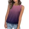 Women's Loose Fashion Casual Gradient Printed Round Neck Sleeveless Summer Vest