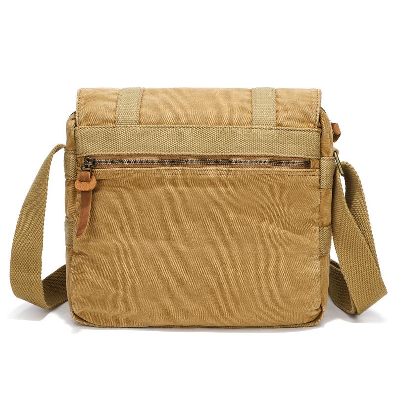 Canvas Tasche Retro Schultertasche Neue Trendige Herren Handtasche Modische Schnallenabdeckung Lässige Crossbody Taschen Herren