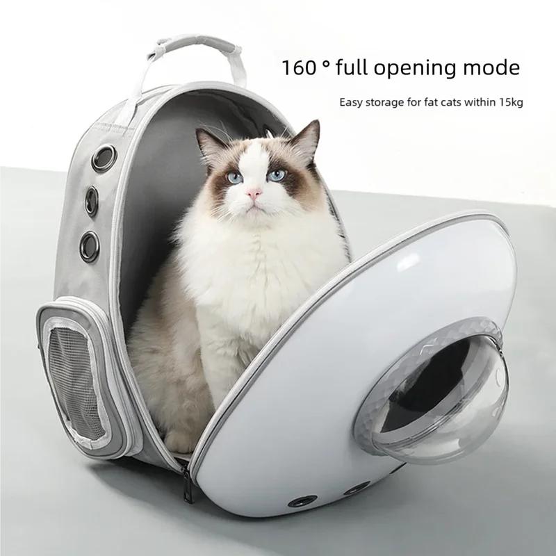 Pet Outgoing Portable Transparent Portable Bag Cat Breathable Space Module Backpack Large Capacity Side Opening a Backpack