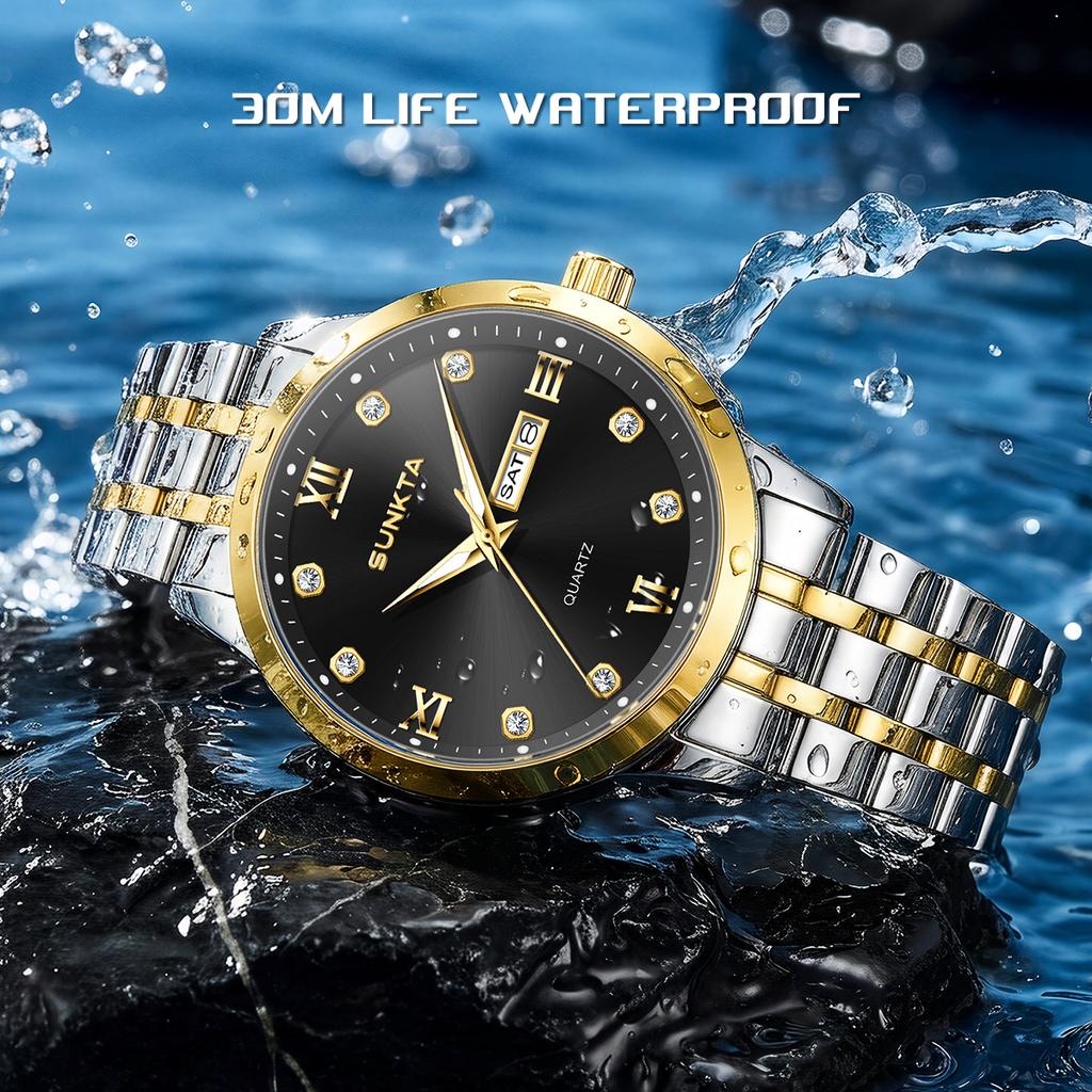 LIGE Luxury Brand Man Watch Waterproof Luminous Date Week Men's Quartz Wristwatch Stainless Steel Fashion Sports Men Watches