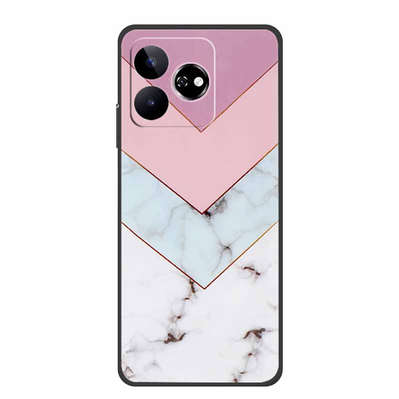 For ZTE Blade V60 Case 6.72" Marble TPU Soft Silicone Back Cover Phone Cases for ZTE Axon 60 4G Protector Cute Mica Painted etui