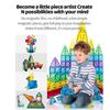 102-Piece Children's Stained Glass Magnetic Tiles: Versatile Translucent Building Blocks Castle Educational Toy