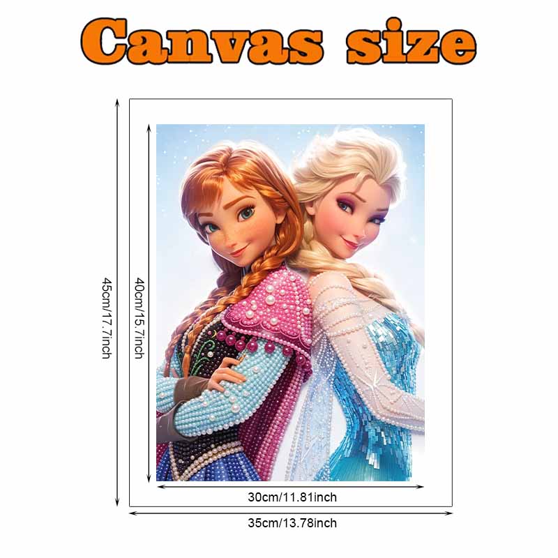 Disney Pearl Painting Anna and Elsa Pearl Art Painting Kit Art Pearl Painting Kit Adult Beginner Gift Creative Home Wall Decor