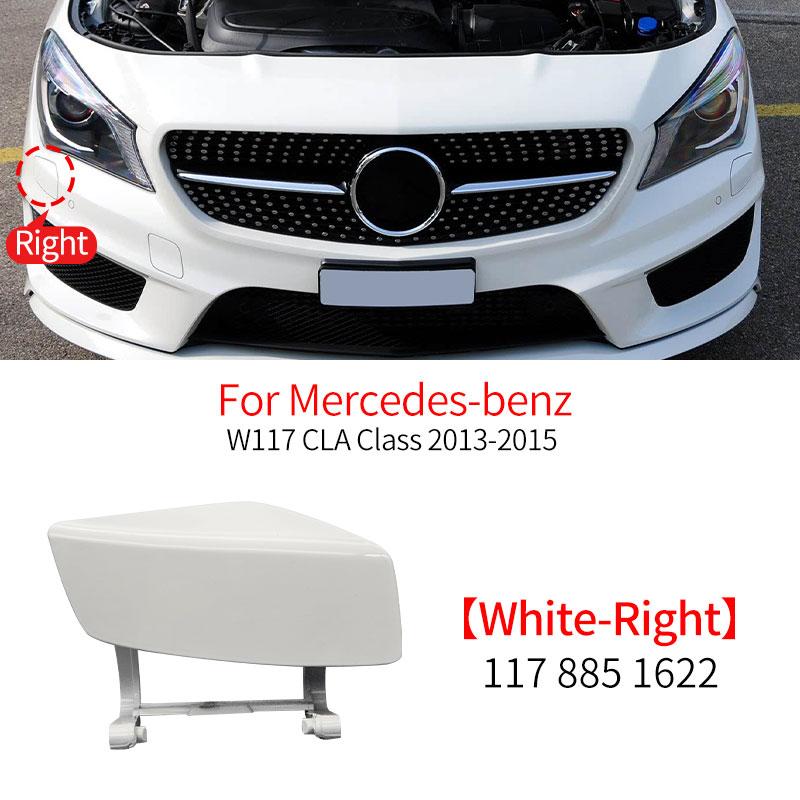 For Mercedes W117 Front Bumper Headlight Washer Spray Cover Cap Black White For Benz GLA Class CLA200 CLA220 CLA260 2013-2015