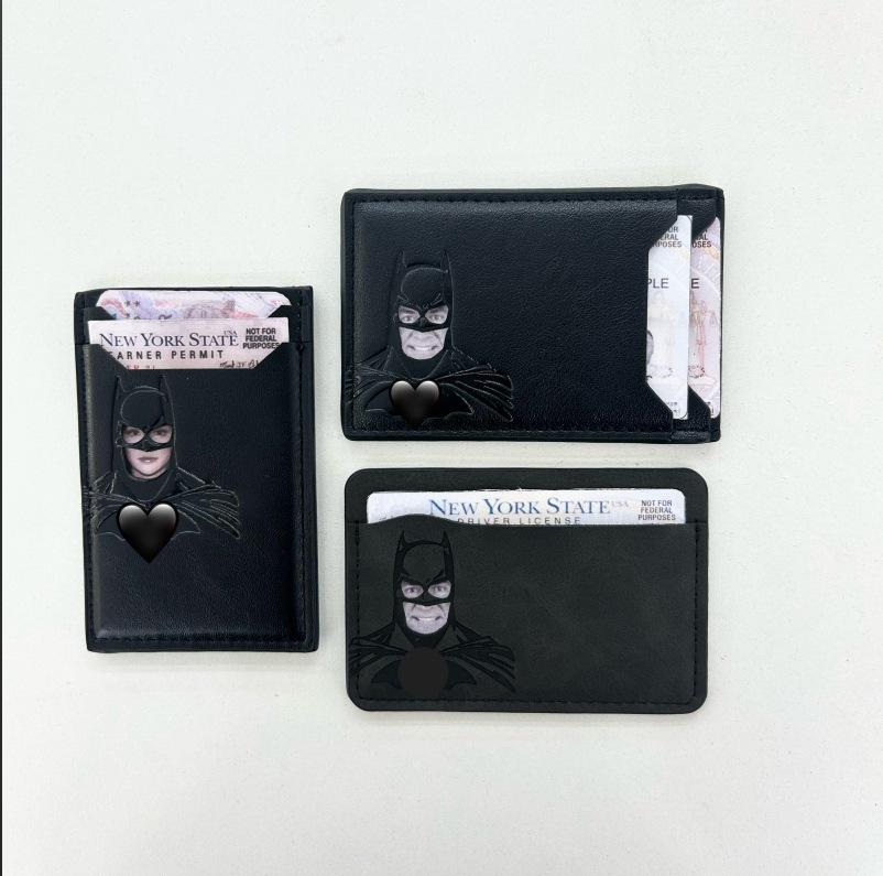 Batman Hero Squad Men's Wallet: Multi-Card Holder with Hollowed-Out Design, Hot-Selling Short Style.