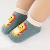3 Pairs/Set Cartoon Animal Pattern Floor Socks Breathable Kids Step Socks Kids Cotton Socks
