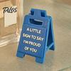 Mini Self-standing Table Signs Romantic Desk Sign with I Love You/I Miss You/I'm Proud of You Text for Anniversary Valentine's Day Special Gifts Wife
