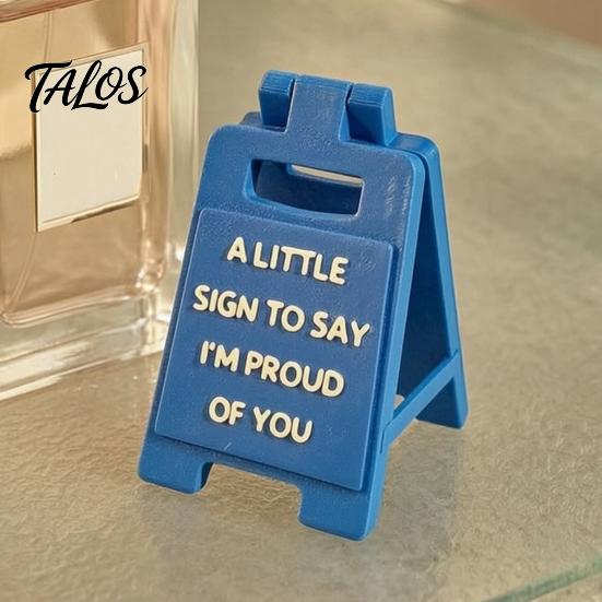 Mini Self-standing Table Signs Romantic Desk Sign with I Love You/I Miss You/I'm Proud of You Text for Anniversary Valentine's Day Special Gifts Wife