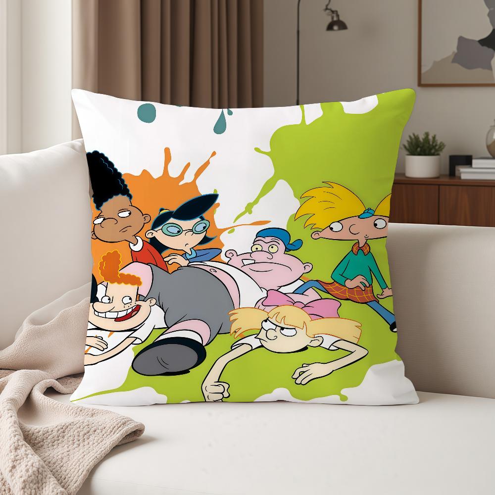 Anime Hey AArnold Pillow Case Suitable For Bedrooms Living Rooms Cars Home Decoration