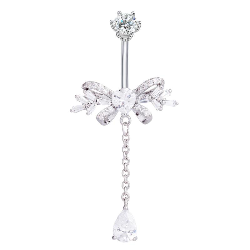 

Милый Пупок Кольцо с Бантиком и Сердечком для Женщин Девушек Изысканный Блестящий Циркон Кольцо для Пупка Сексуальное Украшение для Пирсинга Тела Подарок