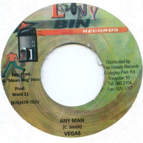 

7-дюймовая пластинка MR VEGAS - Any Man Loony Bin 2008 Ямайка Регги, Ска и Даб