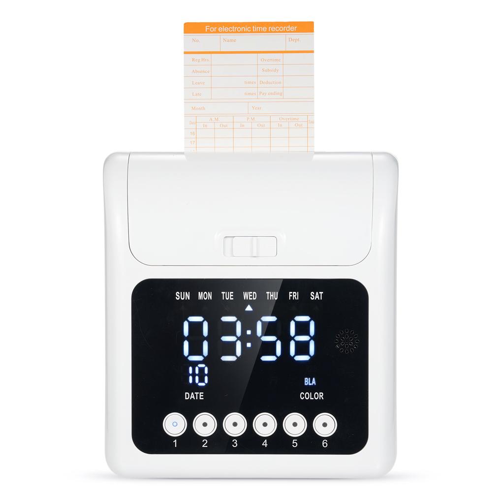 Electronic Time Clock with Extra 100pcs Time Cards 2 Sided Monthly & Weekly and 2PCS Ink Ribbon
