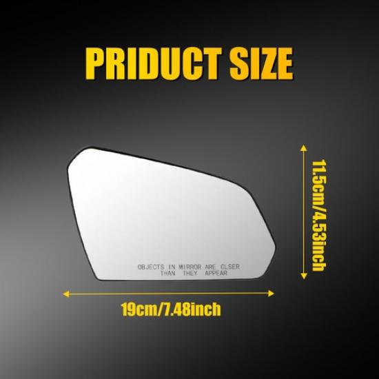 Right Side View Mirror Glass Heated w/Spotter For Hyundai Sonata 15-19 Passenger