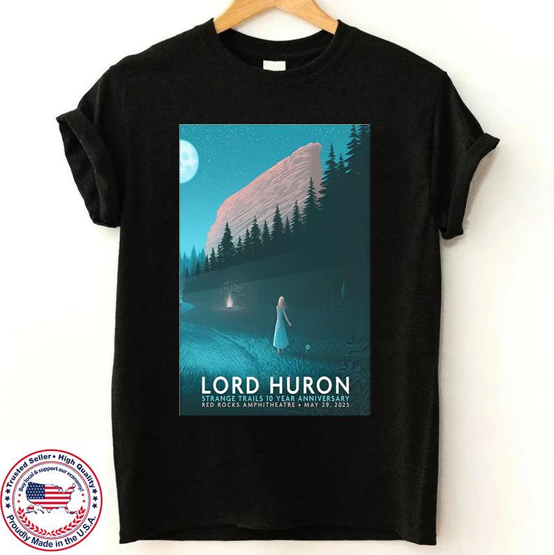 Lord Huron Красные Скалы Амфитеатр Live In Concert Футболка Полный Размер S-5XL S разноцветный