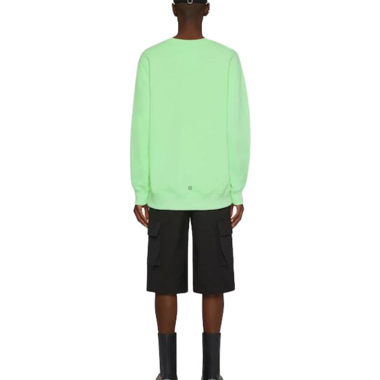 Givenchy Felpa Archetype SS23 Uomo Verde BMJ0HA3YAC-326