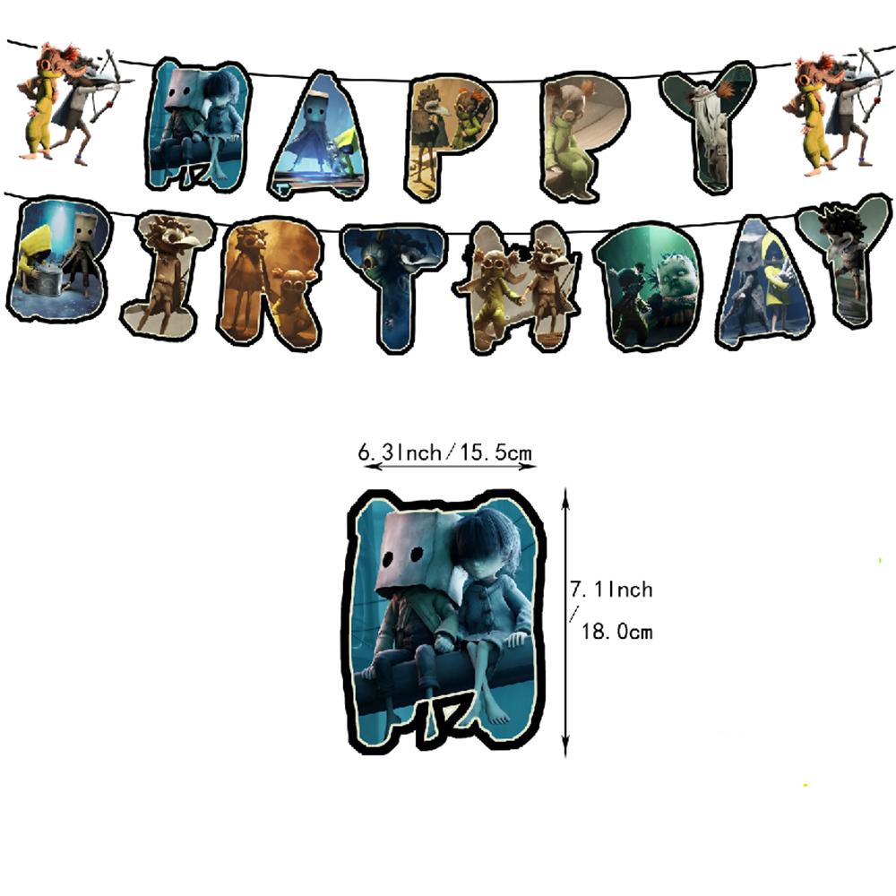 30pcs Cartoon Birthday Decorations Set Includes Banner, Balloon, Cake Toppers