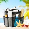 Women'S Portable Shower Storage Bag Large Capacity Mesh Shower Caddy Tote With 8 Pockets Black Multifunctional Home Storage Bags