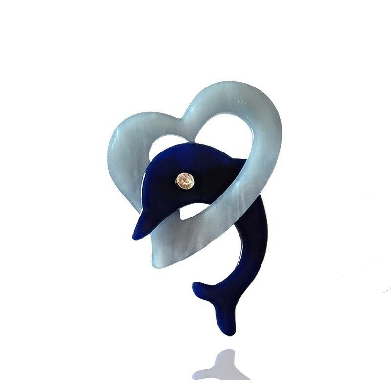 

Качественные акриловые броши в форме животных в форме дельфина синего цвета для женщин, детская сумка, булавки для Hijsb синий