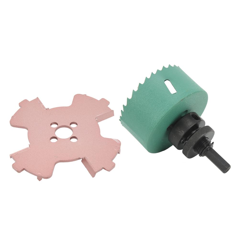 Borderless Spotlight Hole Opener Hex Shank Center Positioning Drill Counterslot Hole Tool Set 75mm