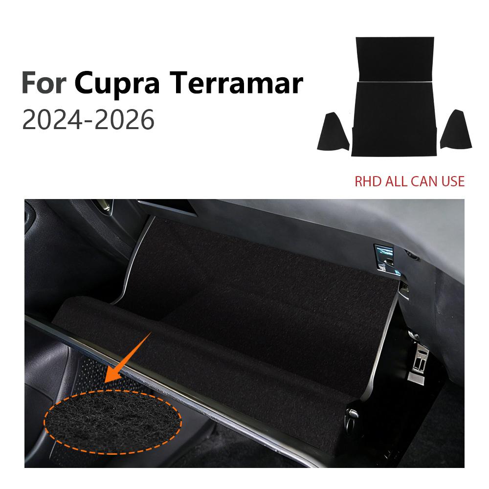 Top Suede For Cupra Terramar 2024 2025 2026 LHD RHD Car Front Rear Doors Map Pocket/Co-Pilot Toolbox Sticker Interior Trim