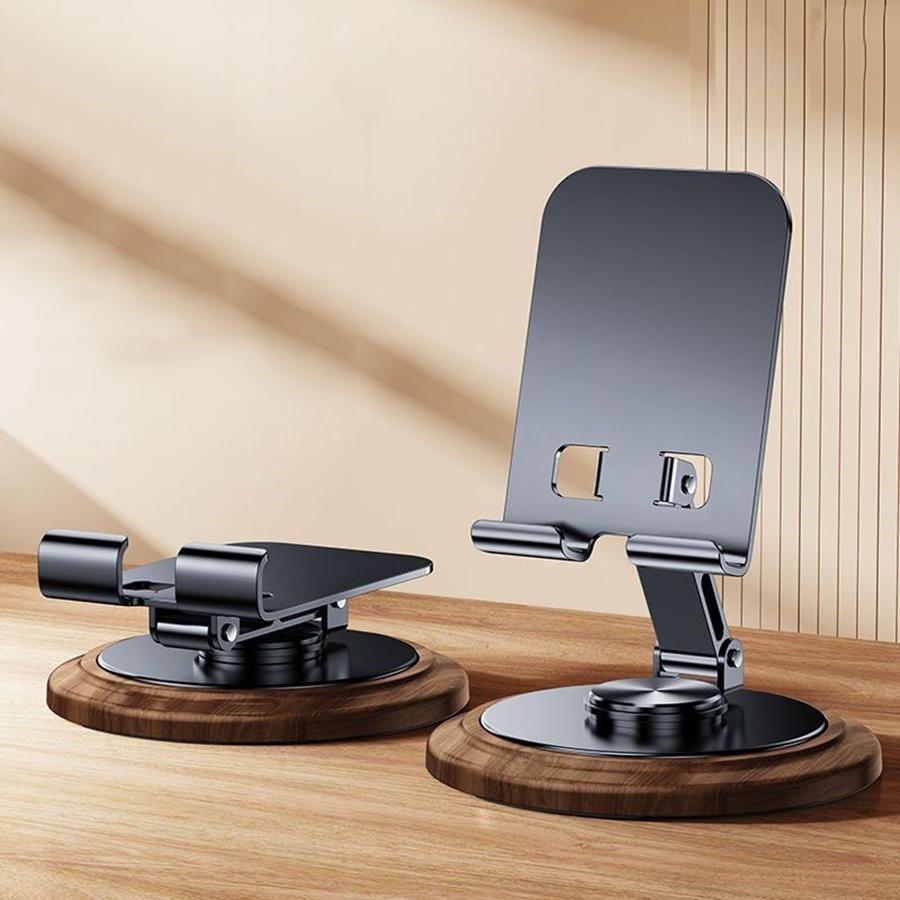 Support de bureau réglable en métal à 360° pour téléphone portable, compatible avec iPhone, iPad, Xiaomi