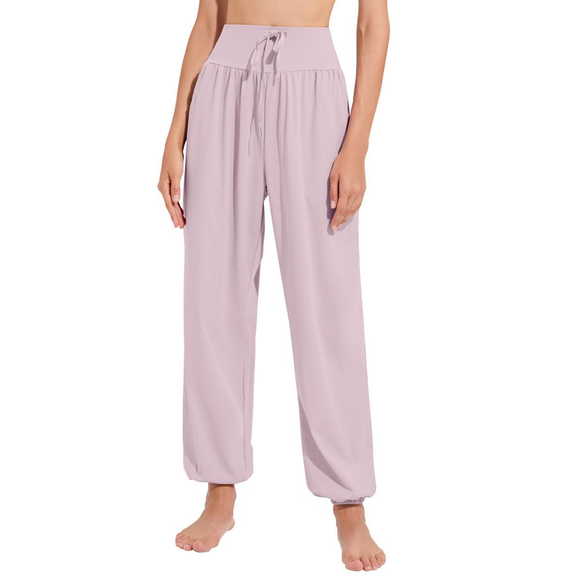 

Женские летние быстросохнущие спортивные штаны для йоги и бега с широкими штанинами и расклешенным кроем Large