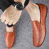 Men's Shoes 2025 Summer New Men's Retro British Style Casual Leather Shoes Convenient One-pedal Driving Doudou Tide Shoes