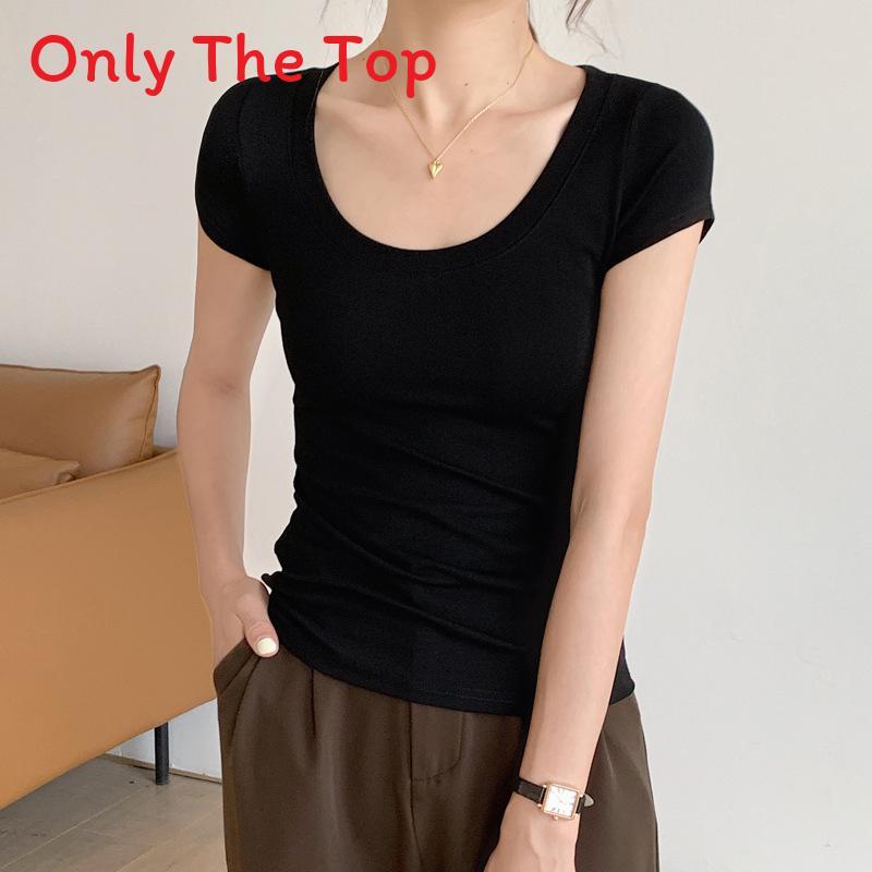 Cotton Short Sleeve T Shirt For Women With Crew Neck And Slim Fit For Summer Casual Wear